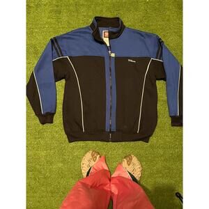 Wilson Men's Track Jacket Blue and Black Medium